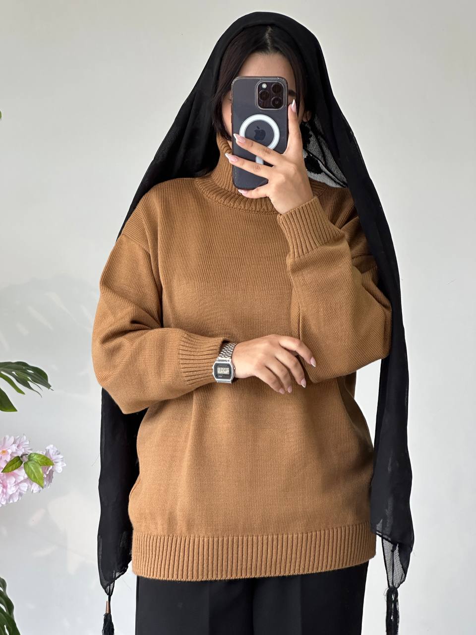 بافت یقه اسکی  زنانه